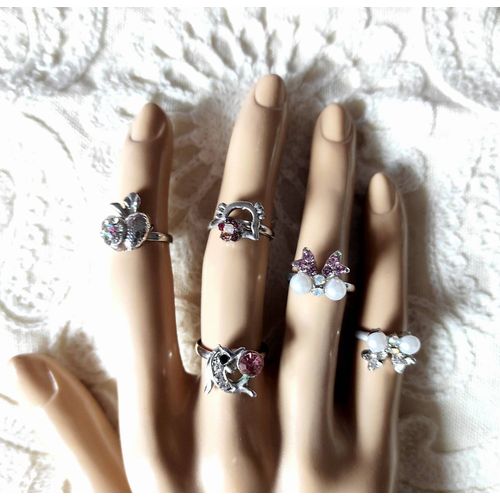 Lot De 5 Bagues Fillette