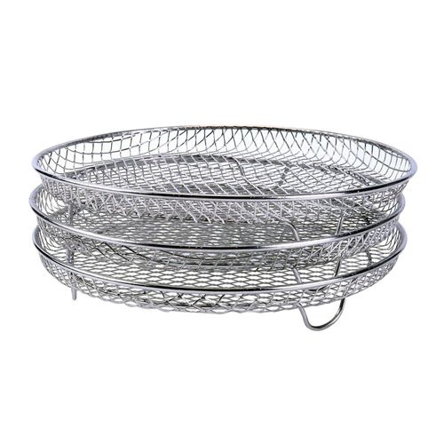 Plateau de déshydratation à 3 niveaux en acier inoxydable, grille facile à nettoyer, support de déshydrateur à 3 niveaux pour friteuse à Air instantanée Ninja, comptoir pour Fruits de cuisine