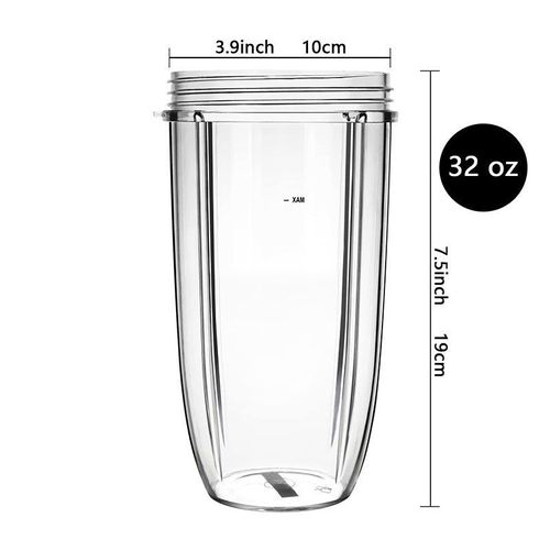 Pièces de rechange de 32oz, tasse pour Nutri Bullet 600W / Pro 900W mélangeur à grande vitesse, presse-agrumes, accessoire 32 onces