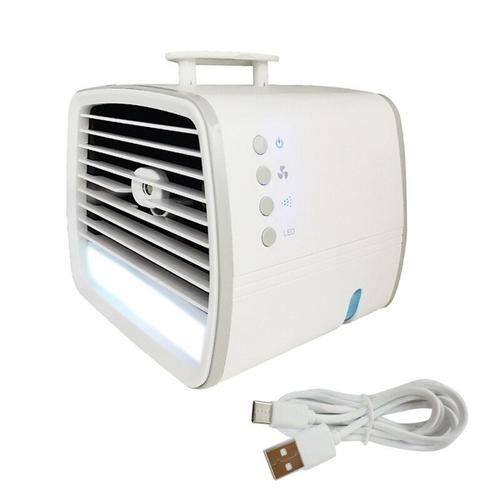 Mini climatiseur Portable, ventilateur de bureau Super silencieux, humidificateur à pulvérisation, 3 vitesses, 7 couleurs, lumière LED pour la maison et le bureau
