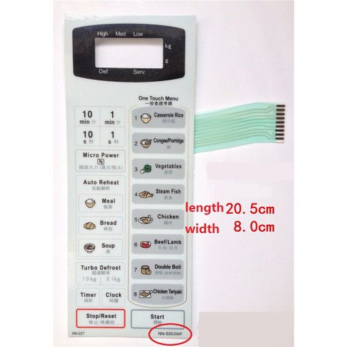 Interrupteur de commande à Membrane pour panneau de micro-ondes, accessoires adaptés à Panasonic NN-S553WF NN-K5656FSNN