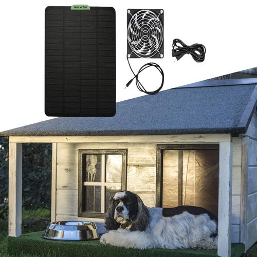 Mini ventilateur à panneau solaire extracteur d'air pour chien poulet serre accessoires de camping-car
