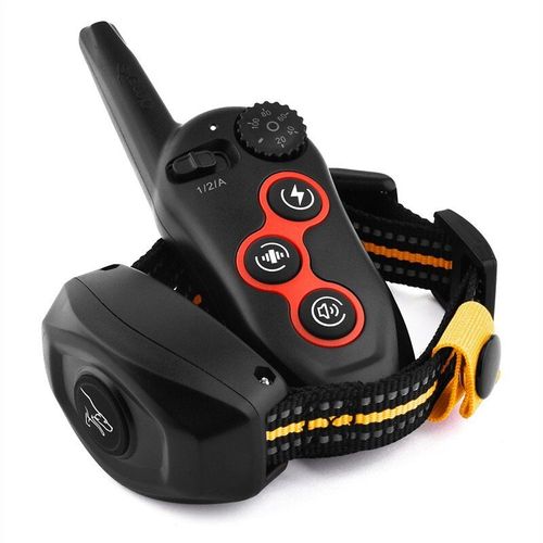 Collier'entraînement Électrique Pour Chien, Télécommande Pour Animal De Compagnie, Anneau Anti Aboiement Pour Chiot Moyen, Vibration Sonore, Rechargeable, Étanche