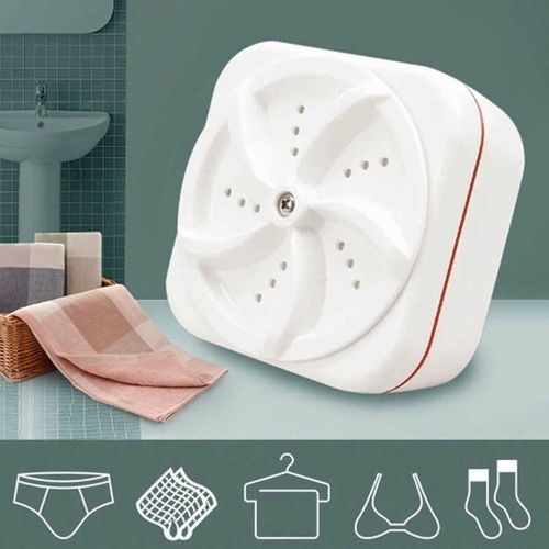 Machine à laver à ultrasons, pliable et Portable, 5V, 18W, alimenté par USB, à turbine, pour dortoir