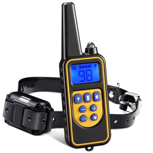 As Show - Ceinture Noire - Dog Trainer Pet Bark Training Collar With Remote Automatic Electric Shock 3 Training Modes Adjustable Waterproof Pet Supplies