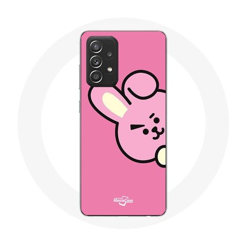 Coque Pour Samsung Galaxy A52 Bts Bangtan Garçons Bt21 Cooky Fond Rose