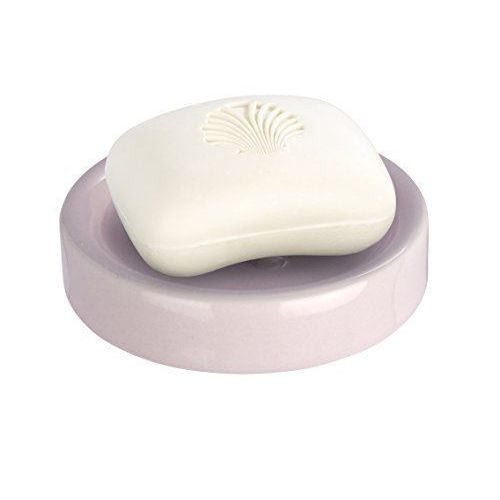 Wenko 22424100 Polaris Porte-Savon Céramique Rose Pastel 11 X 11 X 2,5 Cm