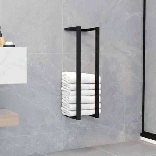 Vidaxl Porte-Serviette Noir 12,5x12,5x60 Cm Fer
