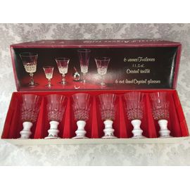 Ancien Service Atypique Verres Cristal Taillé France Cristal D'arques Tuileries