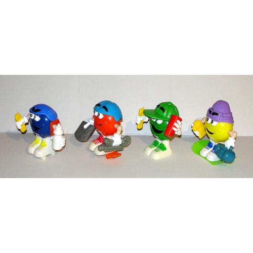 Figurine Bonbon M&ms Special Sport De Glisse Mac Do - Lot 4 Personnages Elements Interchangeables M&m' S