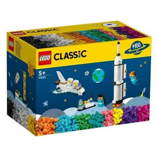 LEGO 11022 Mission spatiale 1700 pieces Classic - Briques - 10 idees modeles theme Espace - Set construction + Carte Tigre
