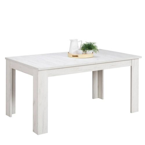 Table Manger Moderne 160x90 Cm Blanc 8 Places Extensible