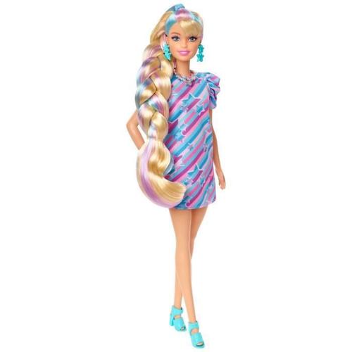 Barbie Poupée Barbie Ultra Chevelure Plantureuse Avec 15 Accessoires
