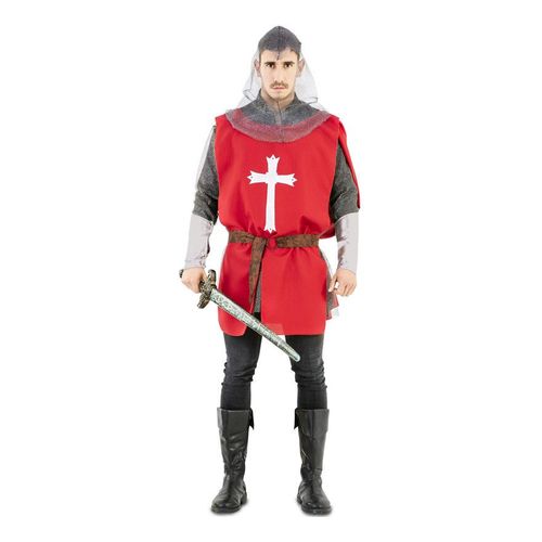 Déguisement Cape Guerrier Médiéval Rouge Homme