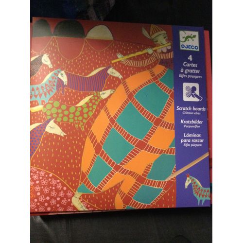 Djeco 4 Cartes À Gratter - Elfes Pourpres