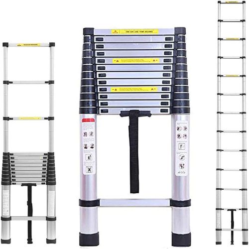 Échelle Télescopique Outils Chantier Marchepieds Escabeau extensible Escamotable 4,4m
