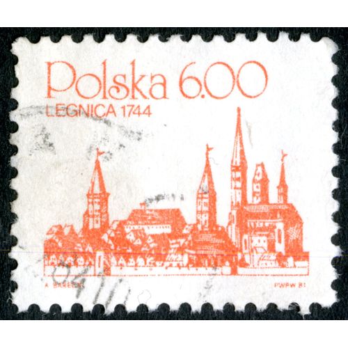 Timbre Oblitéré Polska, Legnica 1744, 1981, 6.00