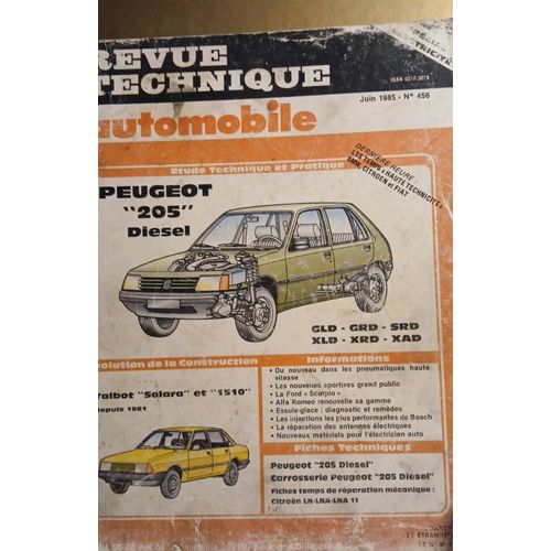 Revue Technique Automobile N°456 Peugeot 205 Diesel 06/1985
