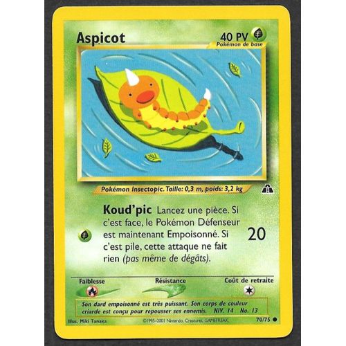 Carte Pokémon Aspicot 70/75 - Neo Discovery (Vf)