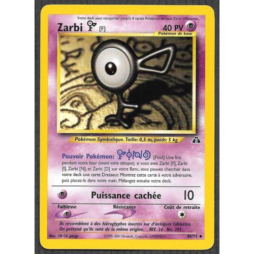 Carte Pokémon Zarbi [F] 48/75 Neo Discovery Wizards (Fr)