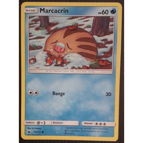 Carte Pokémon Marcacrin 19/111 - Invasion Carmin (Vf)