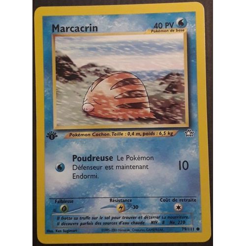 Carte Pokémon Marcacrin 79/111 [Premiere Edition 1] - Neo Genesis Wizards (Fr)
