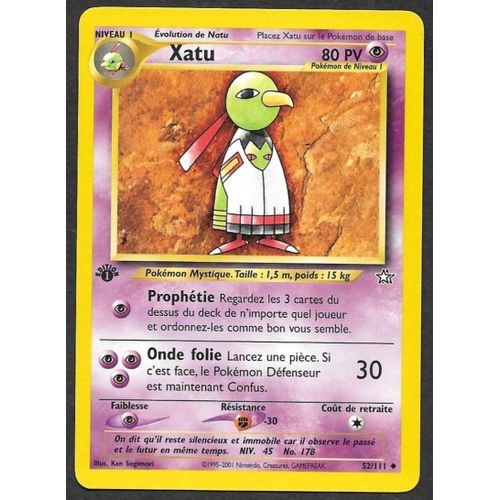 Carte Pokémon Xatu 52/111 [Premiere Edition 1] - Neo Genesis Wizards (Fr)