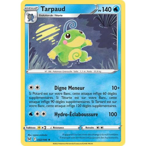 Carte Pokemon - Tarpaud - 032/196 - Rare - Eb11 Origine Perdue -