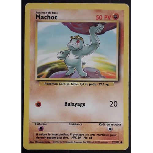 Carte Pokémon Machoc 52/102 - Set De Base Wizards (Fr)