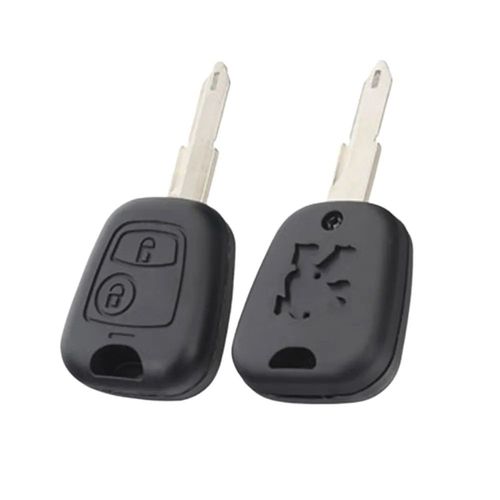 Coque Plip Télécommande 2 Boutons Clé Pour Peugeot 106 107 206 307 + Logo + Lame