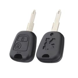 Coque Plip Télécommande 2 Boutons Clé Pour Peugeot 106 107 206 307 + Logo + Lame