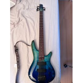 Ibanez Sr875 5-String Bass, Blue Reef Gradation
