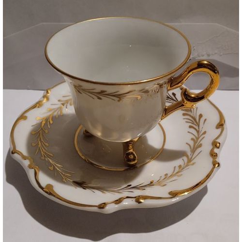 Tasse Et Soucoupe De Collection - " Porcelaine De Limoges - Décor Main - Paris C R "