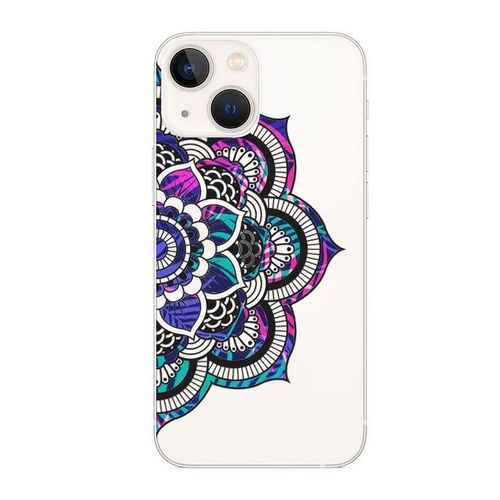 Coque Iphone 14 Plus Mandala Fluo Rose Violet