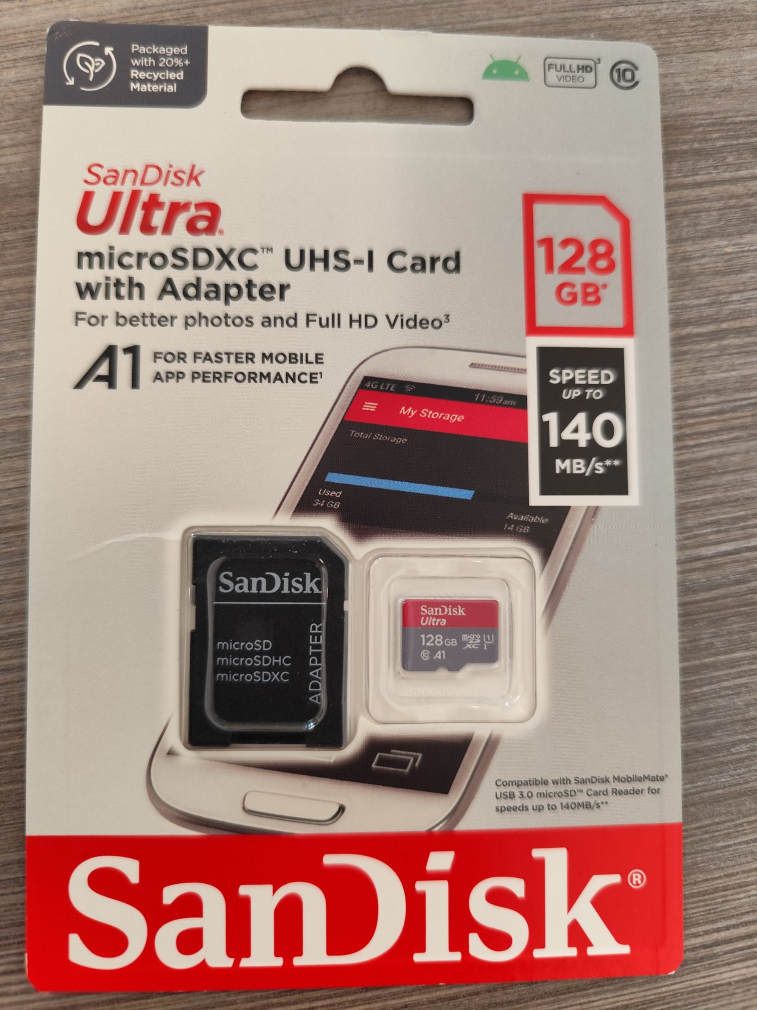 SanDisk Ultra 128 Go micro SDXC Carte mémoire flash