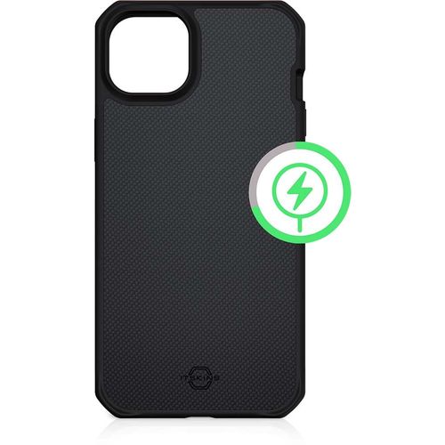 Coque Renforcée Iphone 14 Plus Compatible Magsafe Ballistic Nylon R 100% Plastique Recyclé Noire Itskins