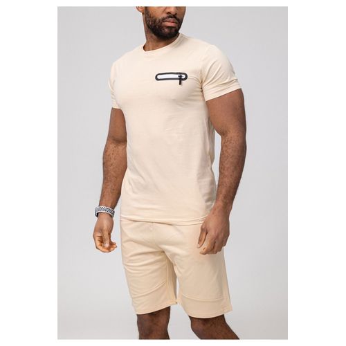 Ensemble Short,T-Shirt Beige Homme