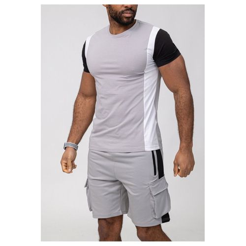 Ensemble Short,Tshirt Gris Homme