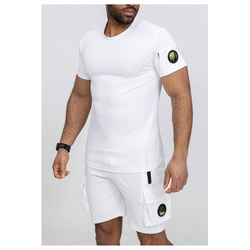 Ensemble Short,T-Shirt Blanc Homme