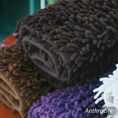 Tapis De Bain 50x80 Cm Chenille Anthracite 1800 G/M2