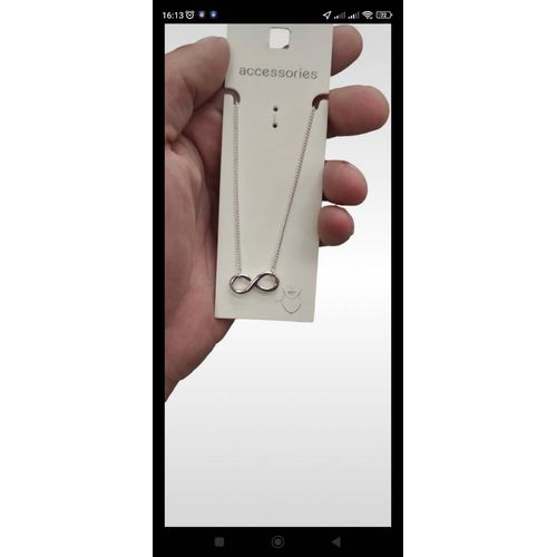 Collier Infini Argenté En Acier Inoxydable Pour Femme