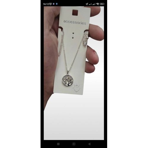 Collier Arbre De Vie Argenté Acier Inoxydable Pour Femme