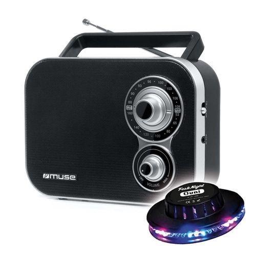 RADIO PORTABLE M-051-R - Coloris noir - FM - pivotante - Volume Marche/Arrêt réglage rotatif - Poignée de transport, OVNI