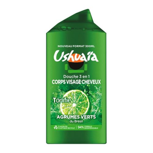 Gel Douche 3 En 1 Ushuaia Tonifie Agrumes Verts 