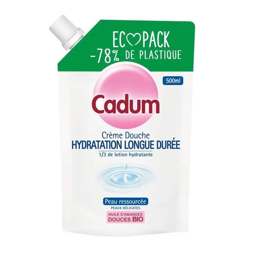 Ecopack Gel Douche Cadum Crème Douche Hydratation Longue Durée 500ml 