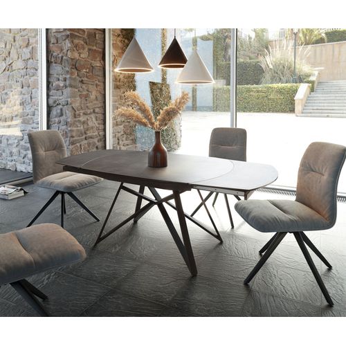 Table-Manger Carlow Grise Céramique 130/200x90x76cm Extensible