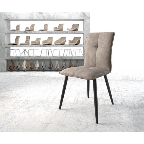 Chaise Maddy-Flex 4-Pieds Conique Noir Vintage Taupe