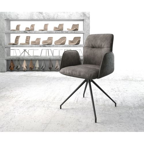 Chaise-Pivotante Vinja-Flex Cadre Crois? Conique Noir Vintage Anthracite