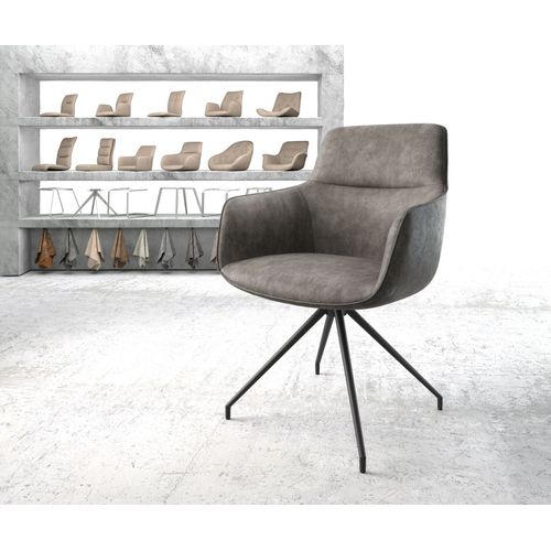 Chaise-Pivotante Pejo-Flex Cadre Crois? Conique Noir Vintage Anthracite