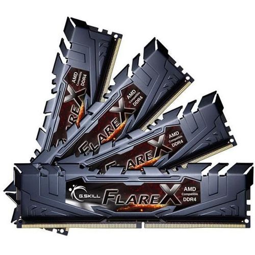 G.Skill Flare X Series 32 Go (4 x 8 Go) DDR4 3200 MHz CL16 - Kit Quad Channel 4 barrettes de RAM DDR4 PC4-25600 - F4-3200C16Q-32GFX